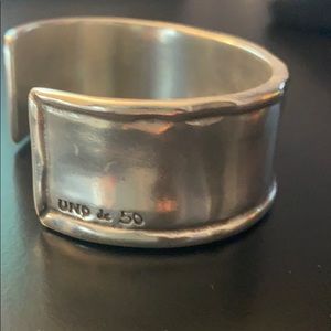 Silver Uno de 50 cuff bracelet